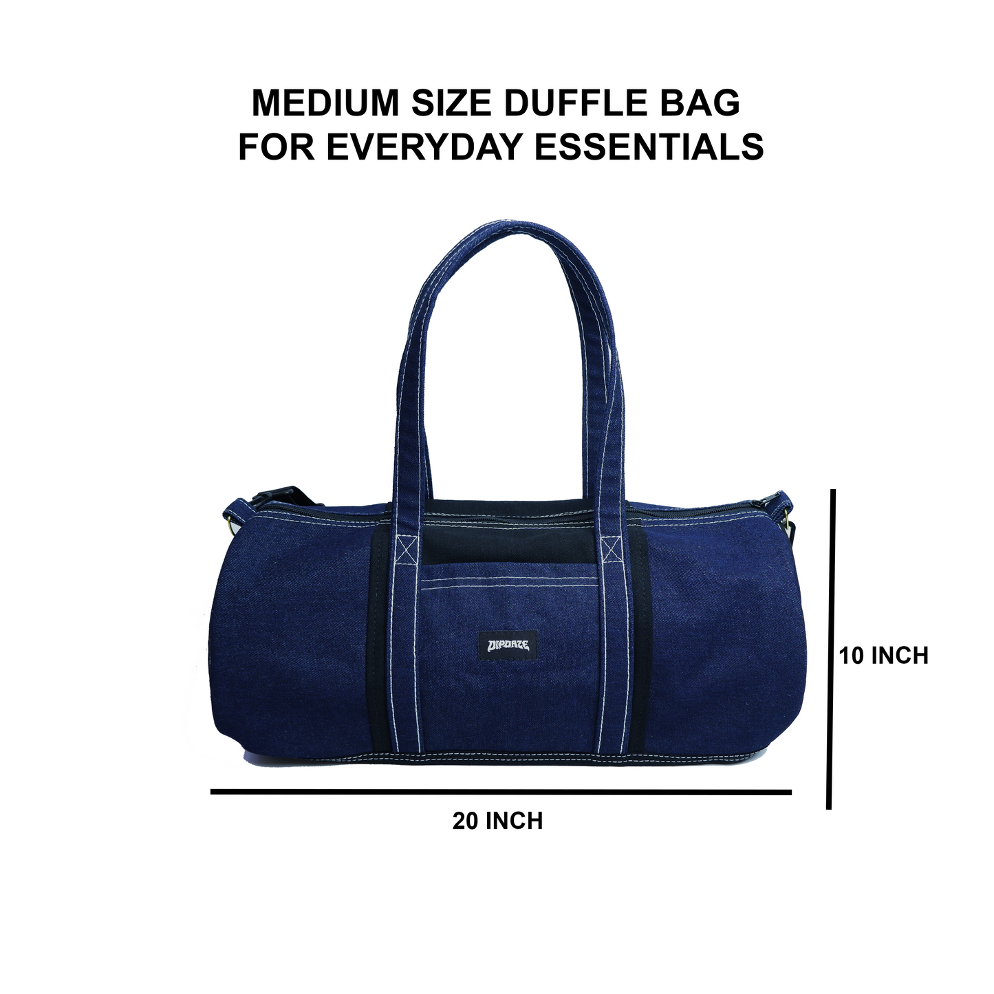 "DENIM DUFFLE BAG"