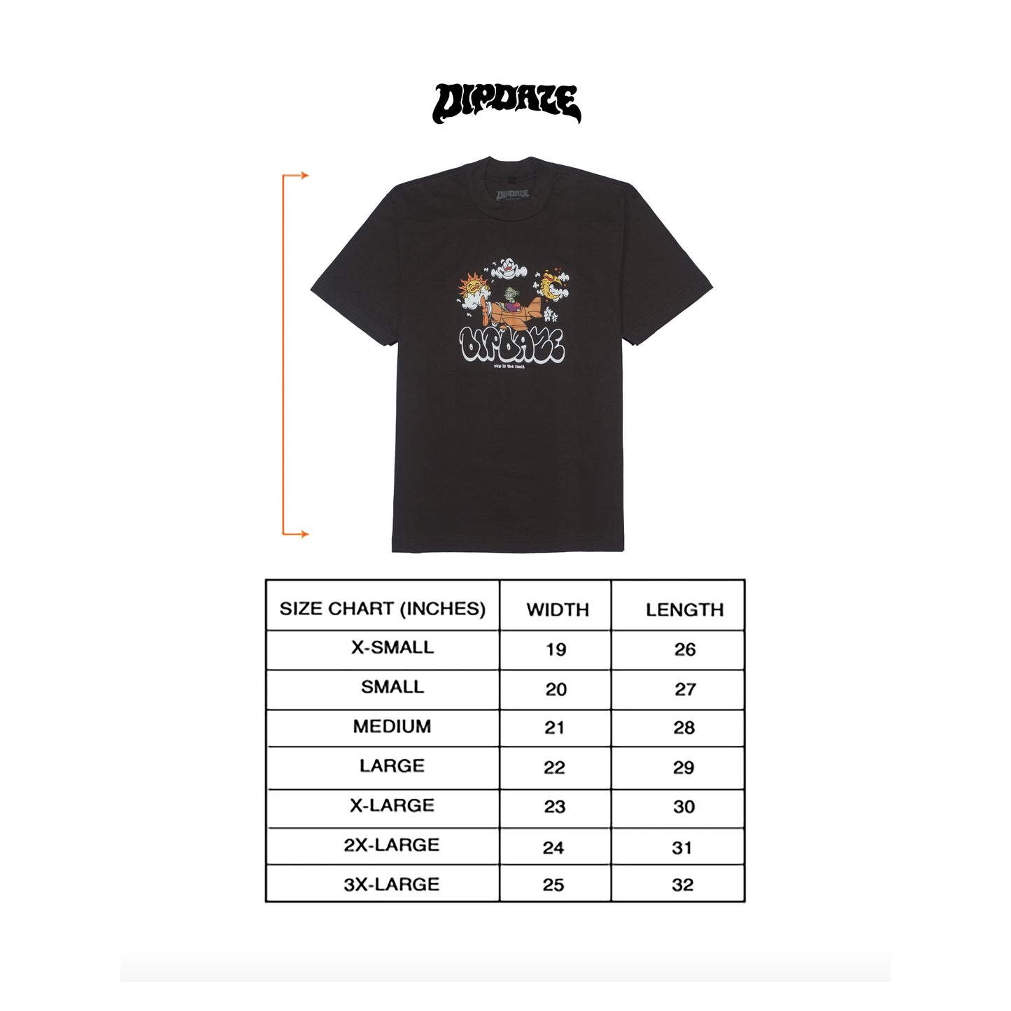 "SKY IS THE LIMIT" TEE (CHARCOAL GREY)