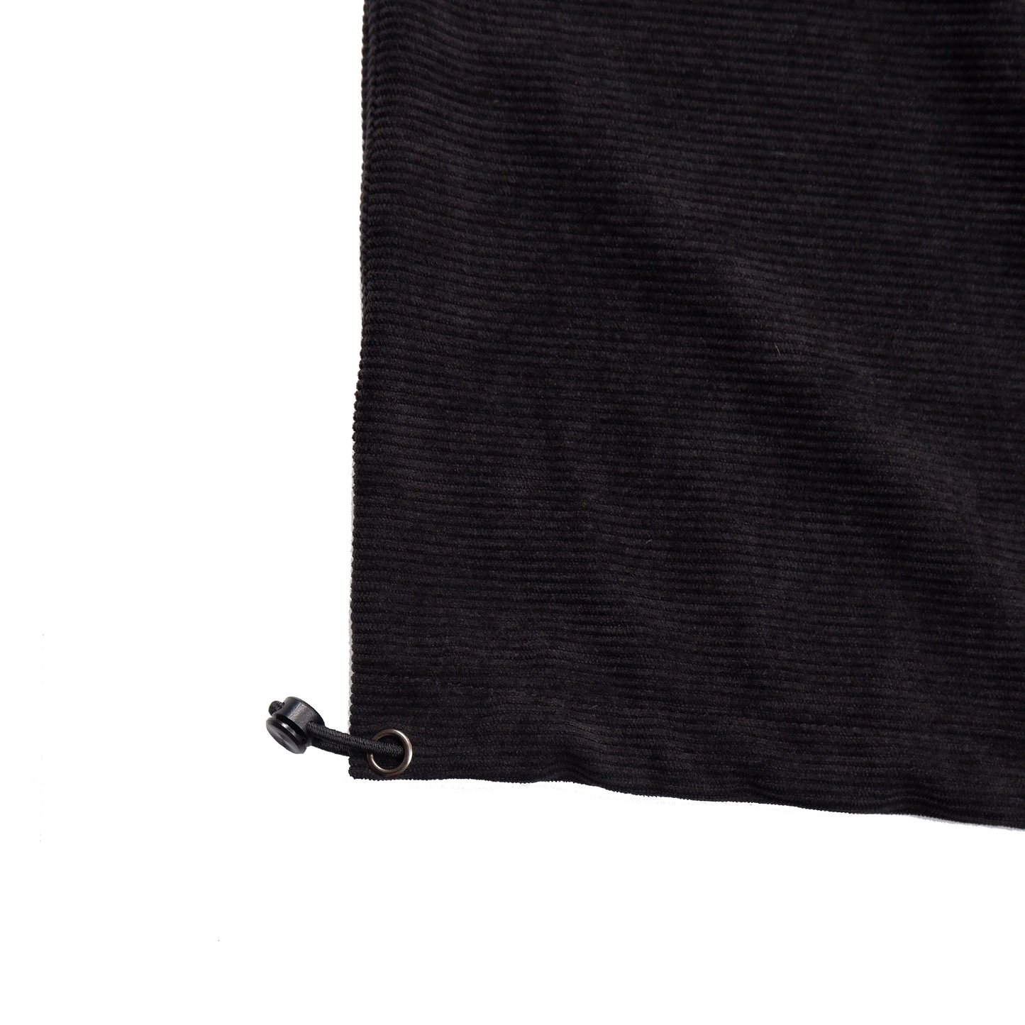 "CORDUROY WIDE-LEG PANTS" (BLACK)