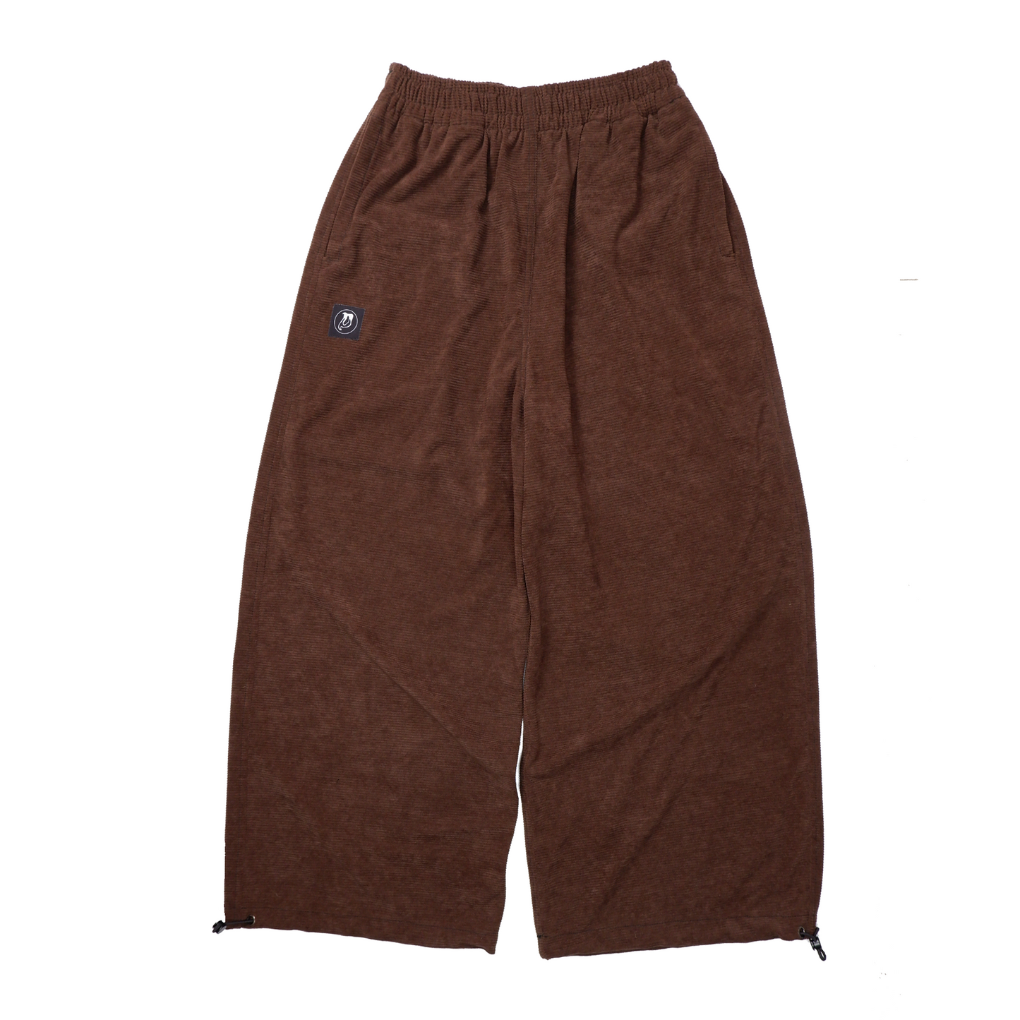 "CORDUROY WIDE-LEG PANTS" (CHOCO)