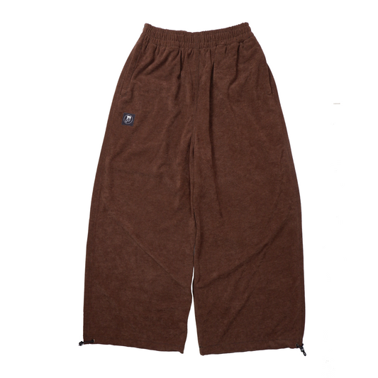 "CORDUROY WIDE-LEG PANTS" (CHOCO)