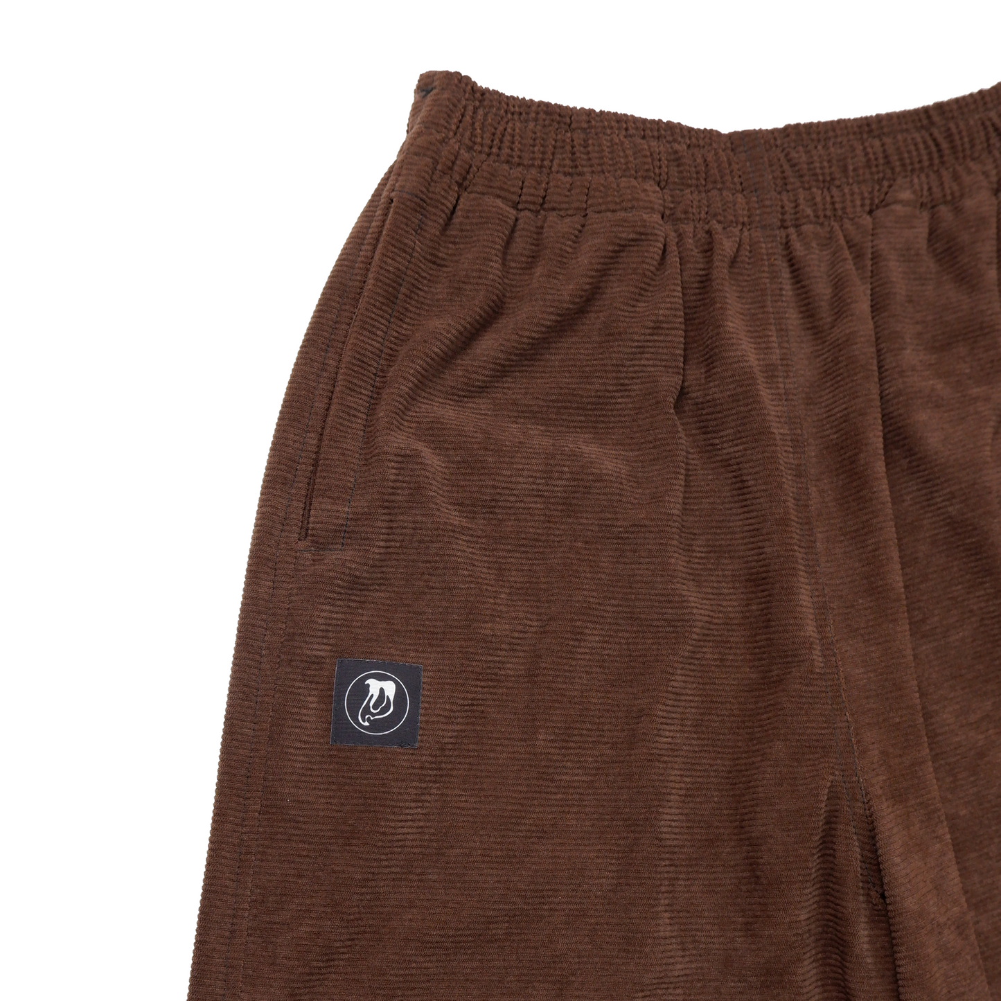 "CORDUROY WIDE-LEG PANTS" (CHOCO)