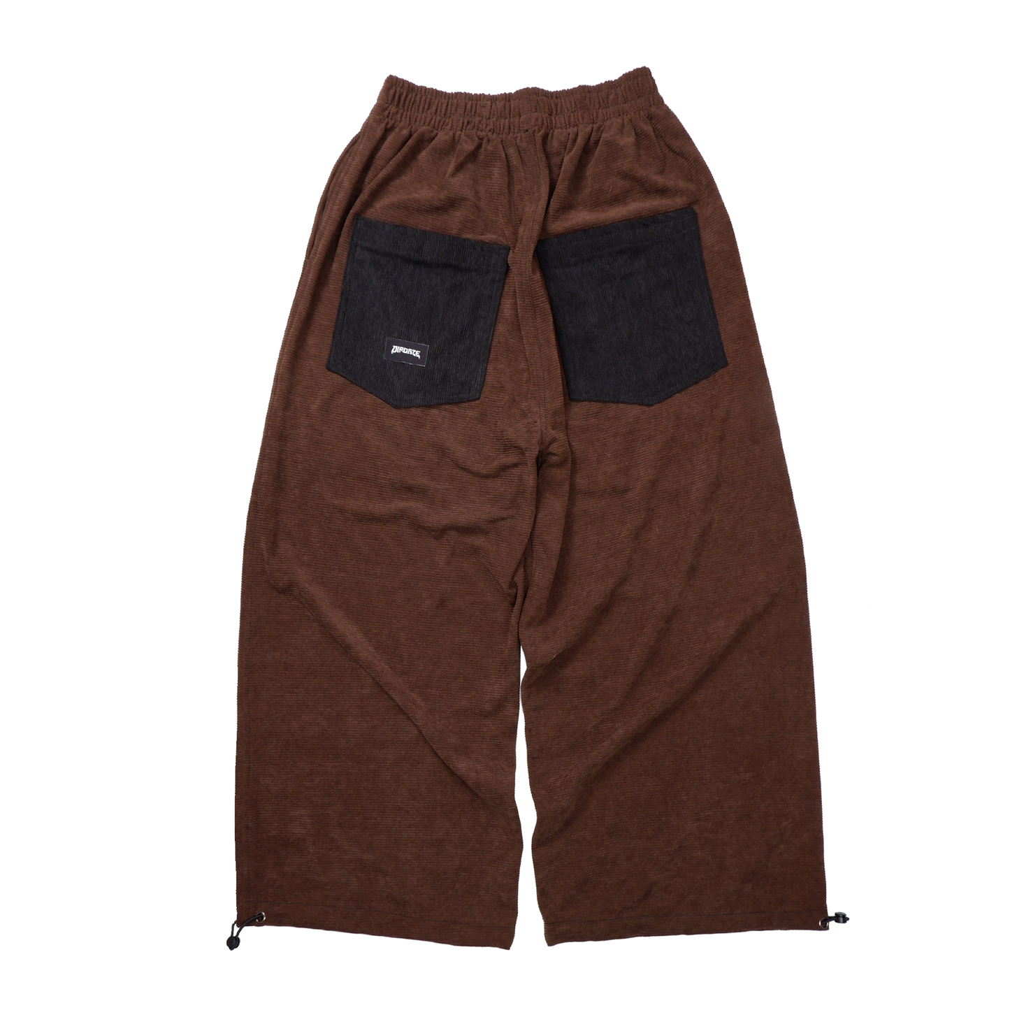 "CORDUROY WIDE-LEG PANTS" (CHOCO)