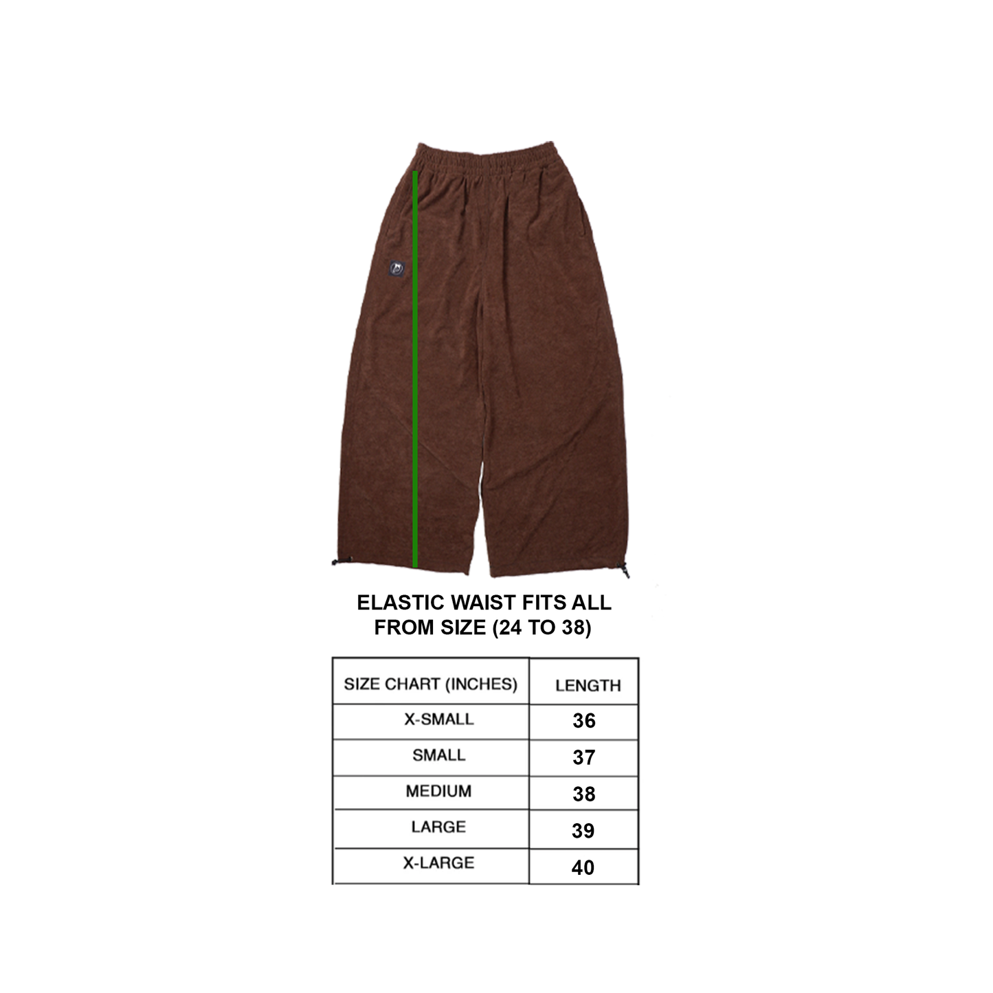 "CORDUROY WIDE-LEG PANTS" (CHOCO)
