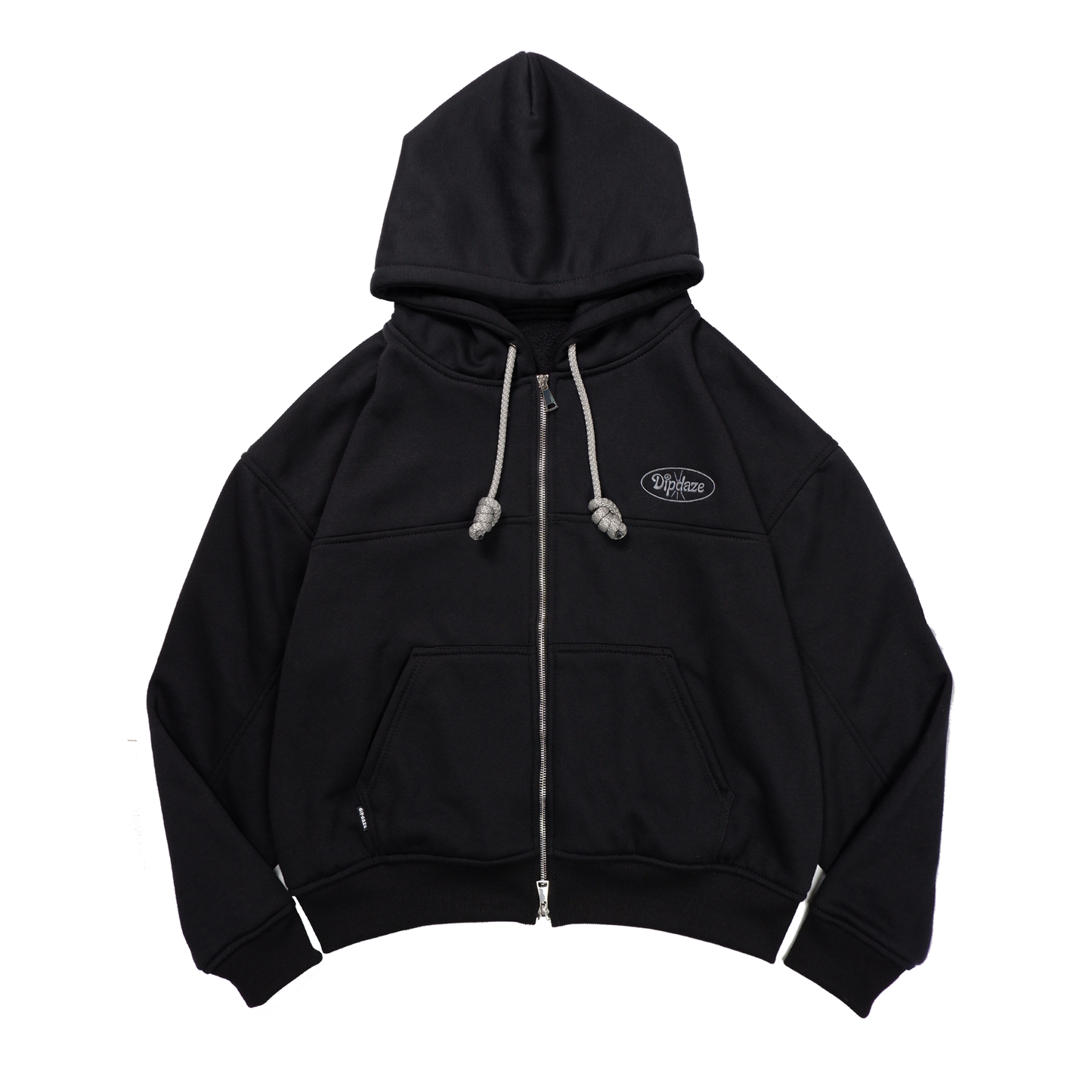 "ZIP UP HOODIE" (BLACK)