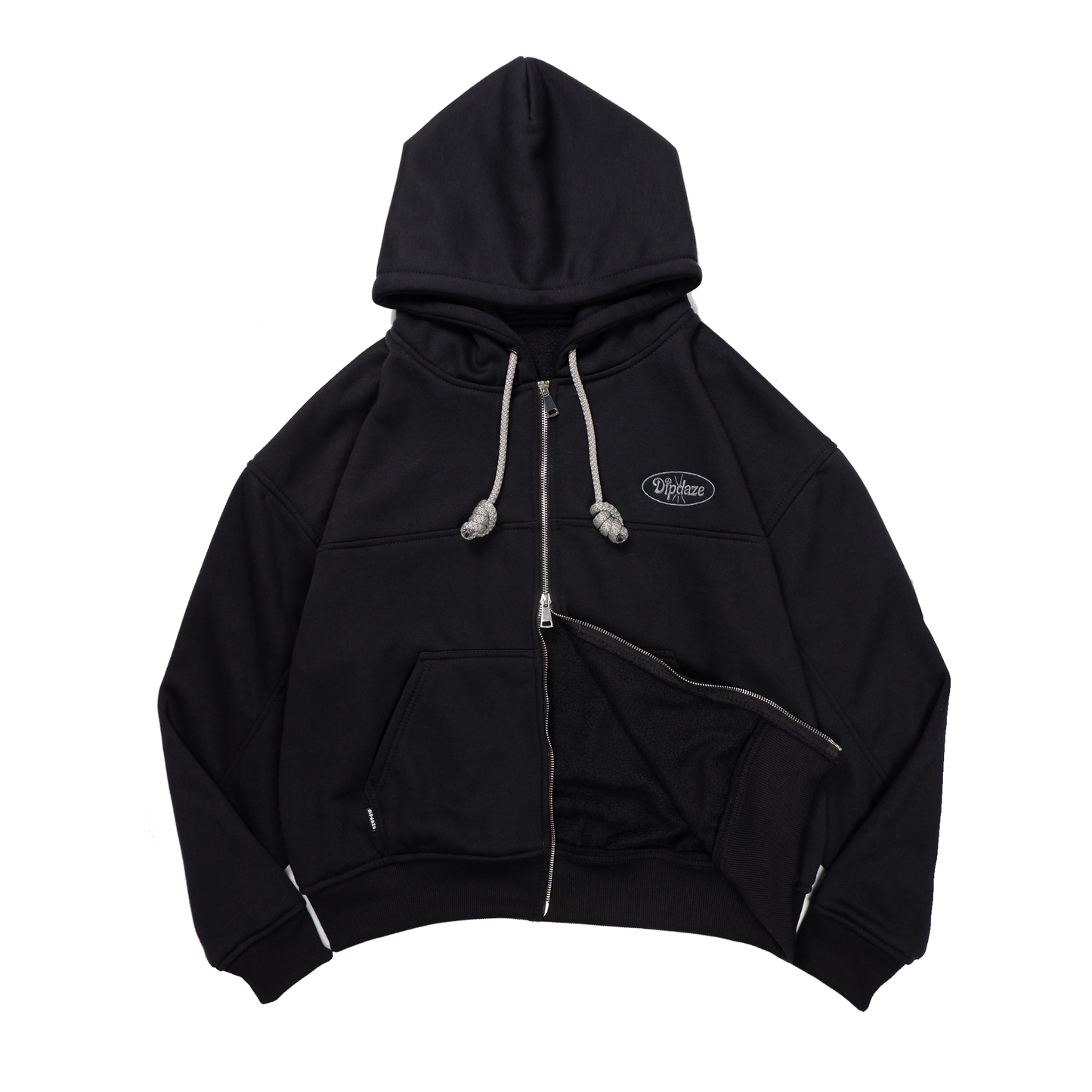 "ZIP UP HOODIE" (BLACK)