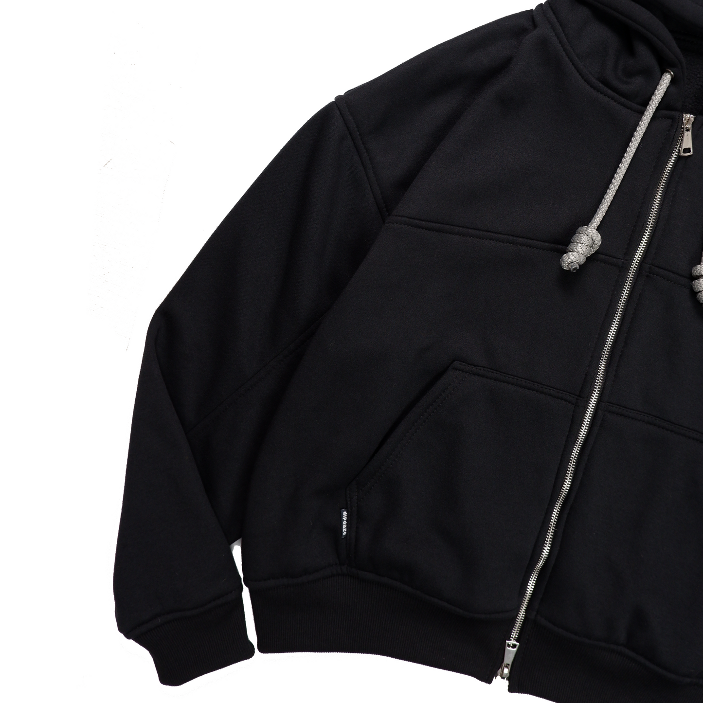 "ZIP UP HOODIE" (BLACK)