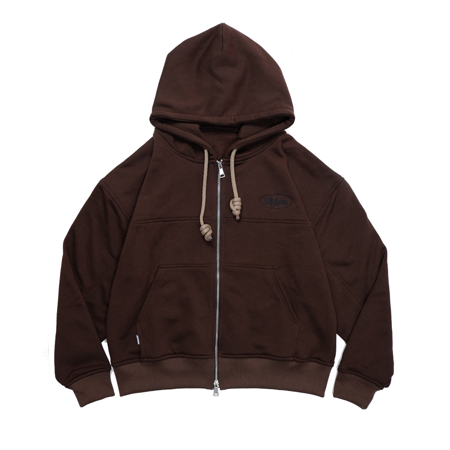 "ZIP UP HOODIE" (CHOCO)