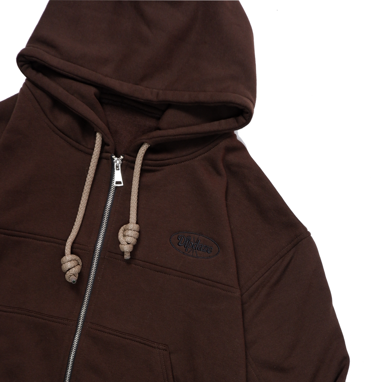 "ZIP UP HOODIE" (CHOCO)