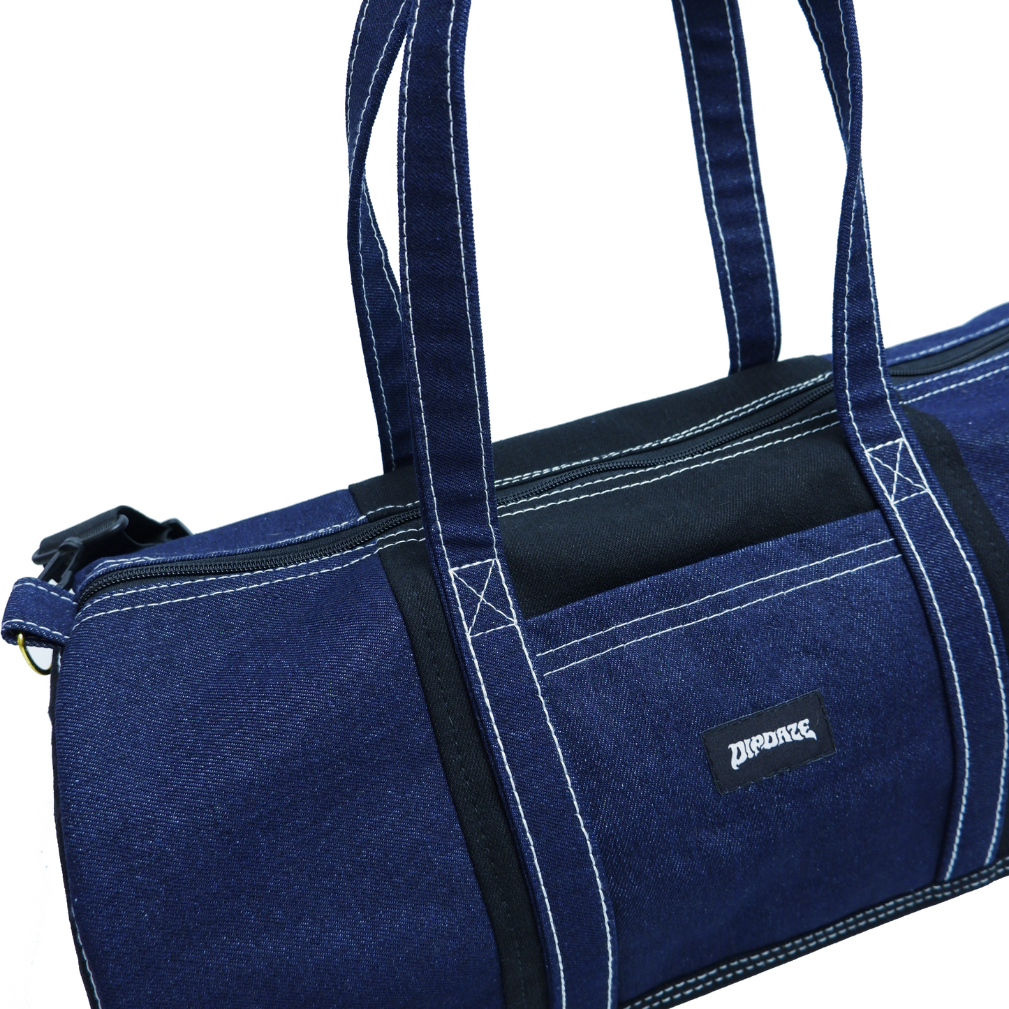 "DENIM DUFFLE BAG"